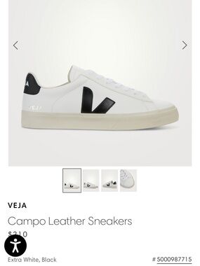 Veja Campo Leather Sneakers - Size 39 (8)